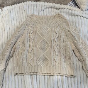 Cozy Cream Cable Knit Sweater